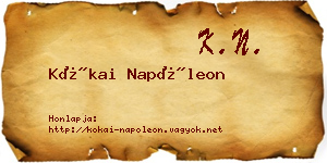 Kókai Napóleon névjegykártya
